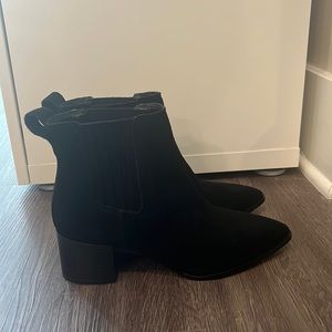 Black Suede Ankle Booties